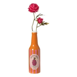 Vaas flesje dragonfruit - roze/oranje - ø6.5x24 cm