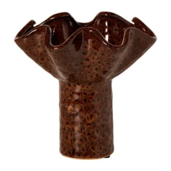 Vaas golf gevlekt - bruin - ø20x20 cm
