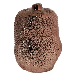 Vaasje lang - koperkleurig - ø11x15.5 cm