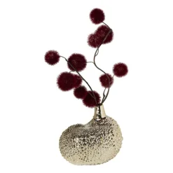Vaasje organisch - zilverkleurig - 17x15x15.5 cm