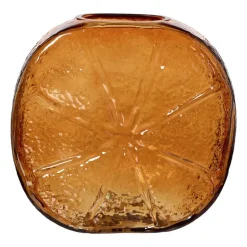 Vaas sinaasappel glas - oranje - 21x10x20 cm