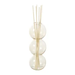 Vaas voor geurstokjes bollen - geel - ø6.5x16.5 cm