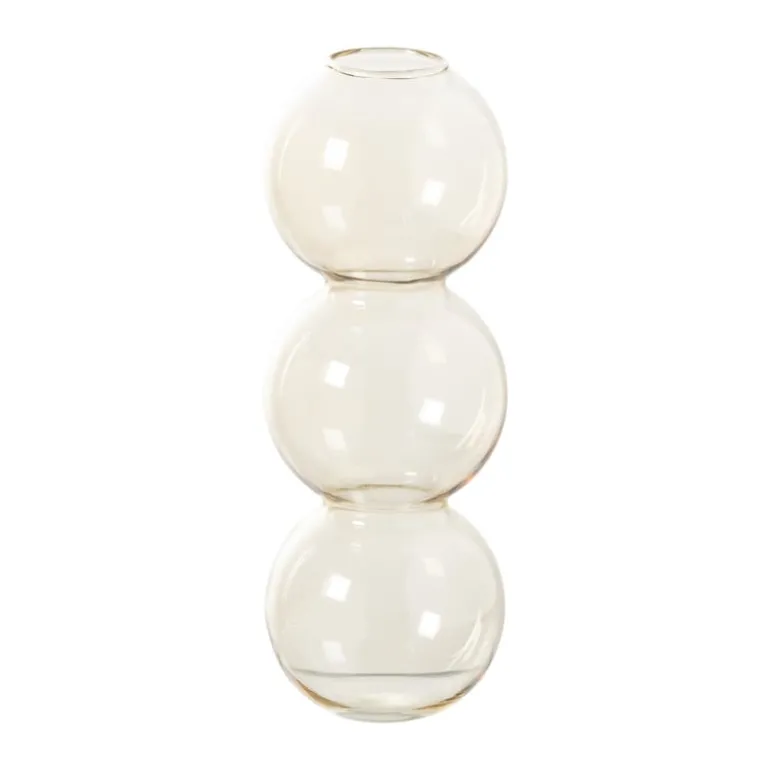 Vaas voor geurstokjes bollen - geel - ø6.5x16.5 cm