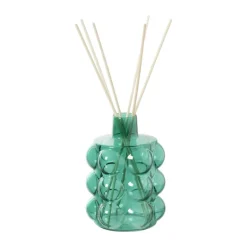 Vaas voor geurstokjes bubbels - groen - ø8.5x11.5 cm