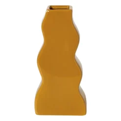 Vaas wave - geel - 17x8x5.5 cm
