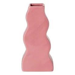 Vaas wave - roze - 17x8x5.5 cm