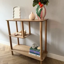 Vakkenkast Scandi laag - naturel - 75x75x30 cm