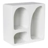 3 vakkenkast Zaha organic - MDF - wit - 30x30x15 cm