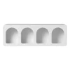 4 vakkenkast Zaha organic - MDF - wit - 20x60x15 cm