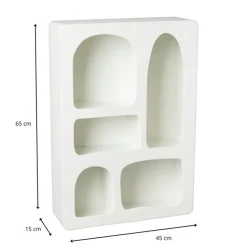 5 vakkenkast Zaha organic - MDF - 65x45x15 cm