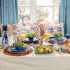 Vierkant bord Toscane - blauw - 25 cm
