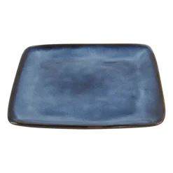 Vierkant bord Toscane - donkerblauw - 20 cm