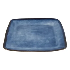 Vierkant bord Toscane - donkerblauw - 25 cm