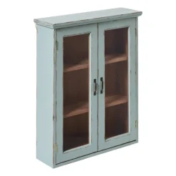 Vitrinekast 2 deuren - groen - 60x50x15 cm