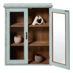 Vitrinekast 2 deuren - groen - 60x50x15 cm