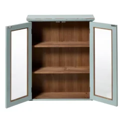 Vitrinekast 2 deuren - groen - 60x50x15 cm