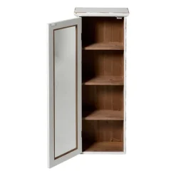 Vitrinekast 1 deur - wit - 80x30x15 cm