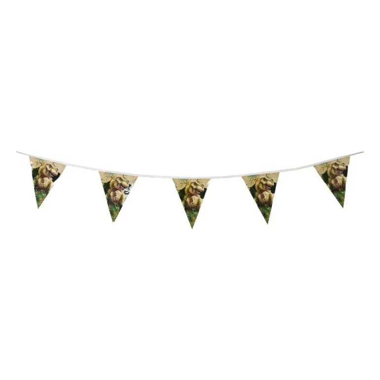 Vlaggenlijn dino - multikleur - 6 meter