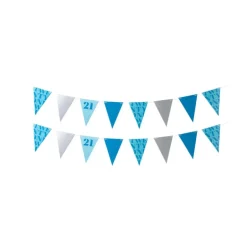 Vlaggenlijn 21 jaar - blauw - 10 meter