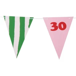 Vlaggenlijn 30 jaar - groen - 10 meter