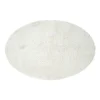 Vloerkleed fluffy ovaal - wit - 120x180 cm