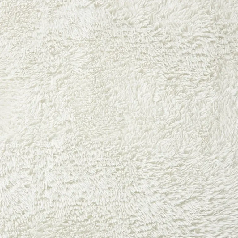 Vloerkleed fluffy ovaal - wit - 120x180 cm
