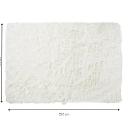 Vloerkleed fluffy - wit - 150x230 cm