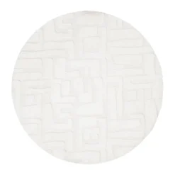Vloerkleed native - wit - ø120 cm