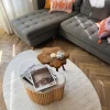 Vloerkleed wave ovaal - wit - 120x180 cm