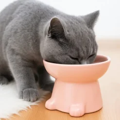 Voerbak voor kat - roze - ø10.3x13 cm