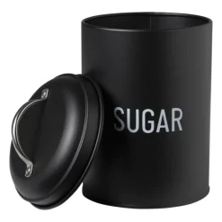 Voorraadblik sugar - zwart - ø11x15 cm