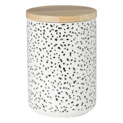 Voorraadpot Kasitoo stip - zwart/wit - 600 ml