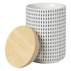 Voorraadpot Kasitoo streep - zwart/wit - 600 ml