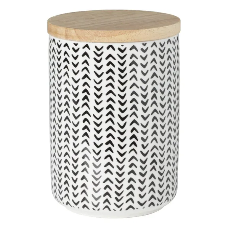 Voorraadpot Kasitoo - zwart/wit - 600 ml