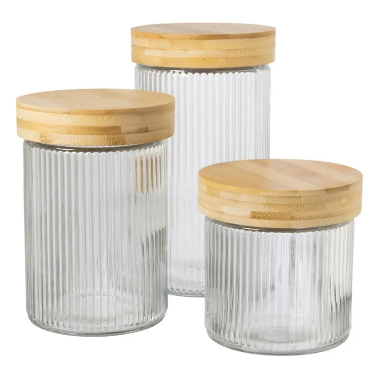 Voorraadpot met bamboe deksel - 1.5 liter