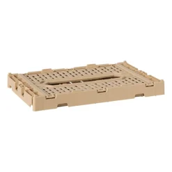 Vouwkrat middel - beige - 10.5x27x17 cm