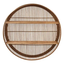 Wandkastje bamboe rond - ø75x13 cm