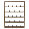 Wandkast voor 23 mokken - bruin - 63.5x48x9 cm