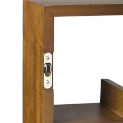 Wandkast voor 23 mokken - bruin - 63.5x48x9 cm
