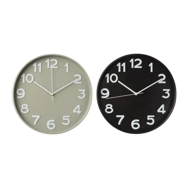 Wandklok basics - zwart - ø30x4 cm