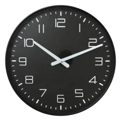 Wandklok Gina - zwart - ø40x4.5 cm