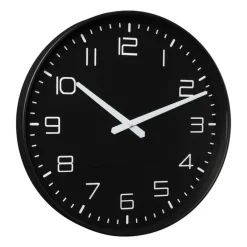 Wandklok Gina - zwart - ø40x4.5 cm