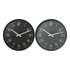 Wandklok Gina - zwart - ø40x4.5 cm