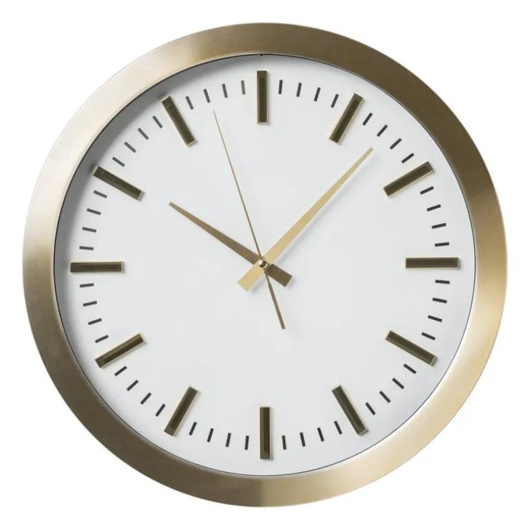 Wandklok gouden rand - wit - ø40 cm