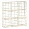 Wandrek wire 9 vakken - beige - 40x40x10 cm