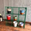 Wandrek wire 9 vakken - groen - 40x40x10 cm