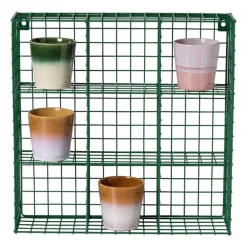 Wandrek wire 9 vakken - groen - 40x40x10 cm