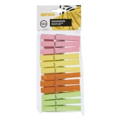 Wasknijpers - multikleur - set van 12