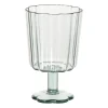 Waterglas op stam geschulpt - groen - 340 ml