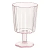 Waterglas op stam geschulpt - roze - 340 ml